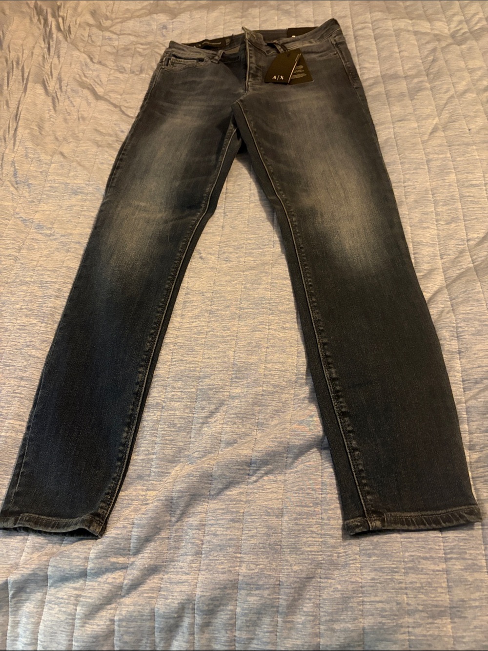 A/X Armani Exchange Women's Skinny Jeans in Dark Gray Fade